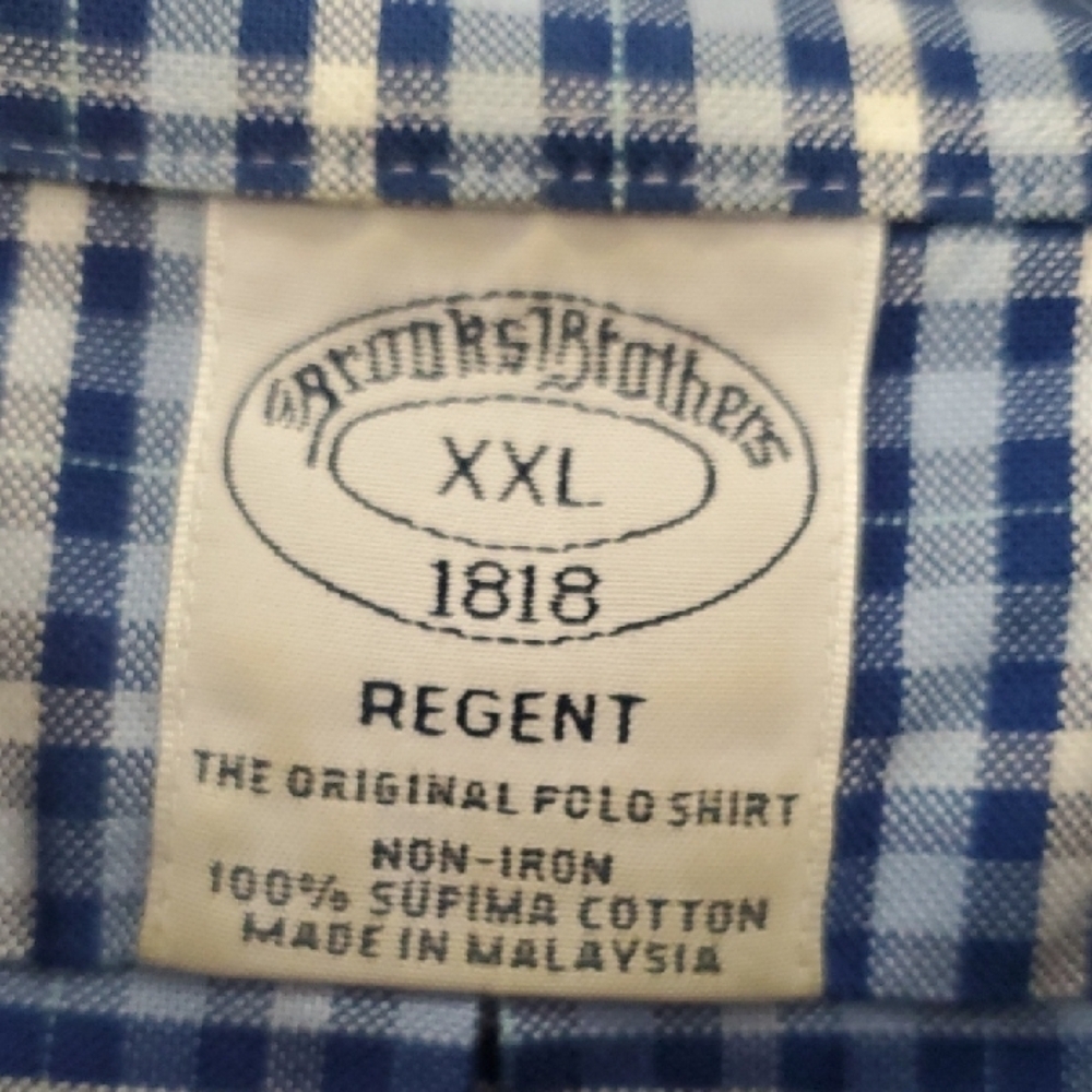 Brooks Brothers Blue Checkered Men's Shirt - Picture 2 of 12